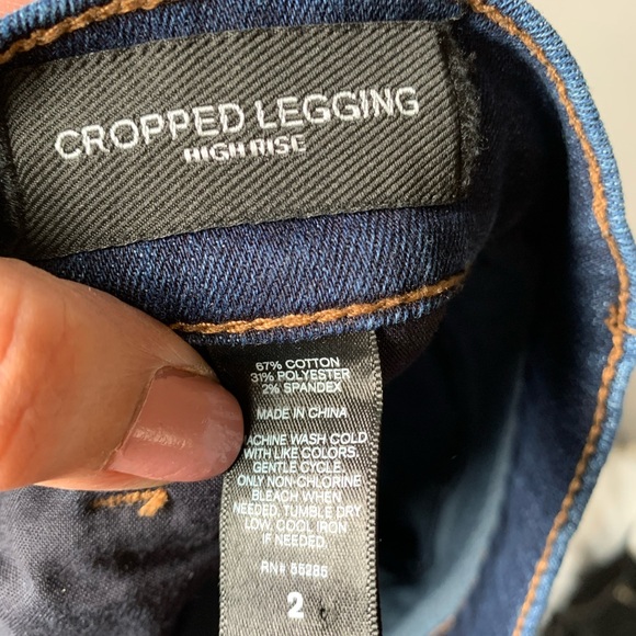 Express High Rise Denim Cropped Legging - Picture 6 of 6